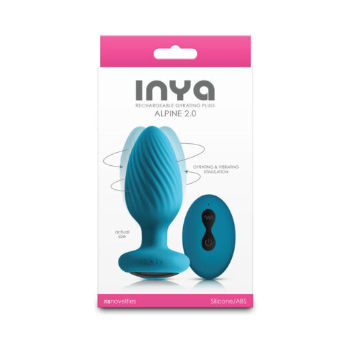 INYA Alpine 2.0 Gyrating and Vibrating Plug with Remote Teal