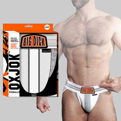 Oxballs Oxjok Bulger Pumper-Sack Slider Jock White Snow XL