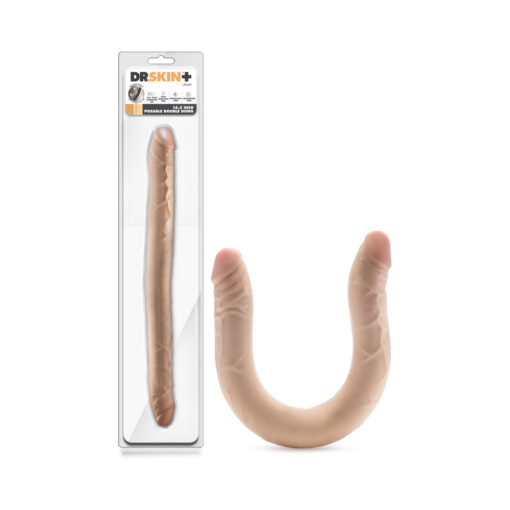 Dr. Skin Plus 16.5 in. Posable Double Dong Beige