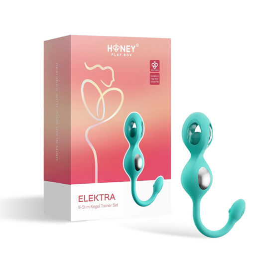 Honey Play Box Elektra App-Controlled E-Stim Kegel Training Set Cyan