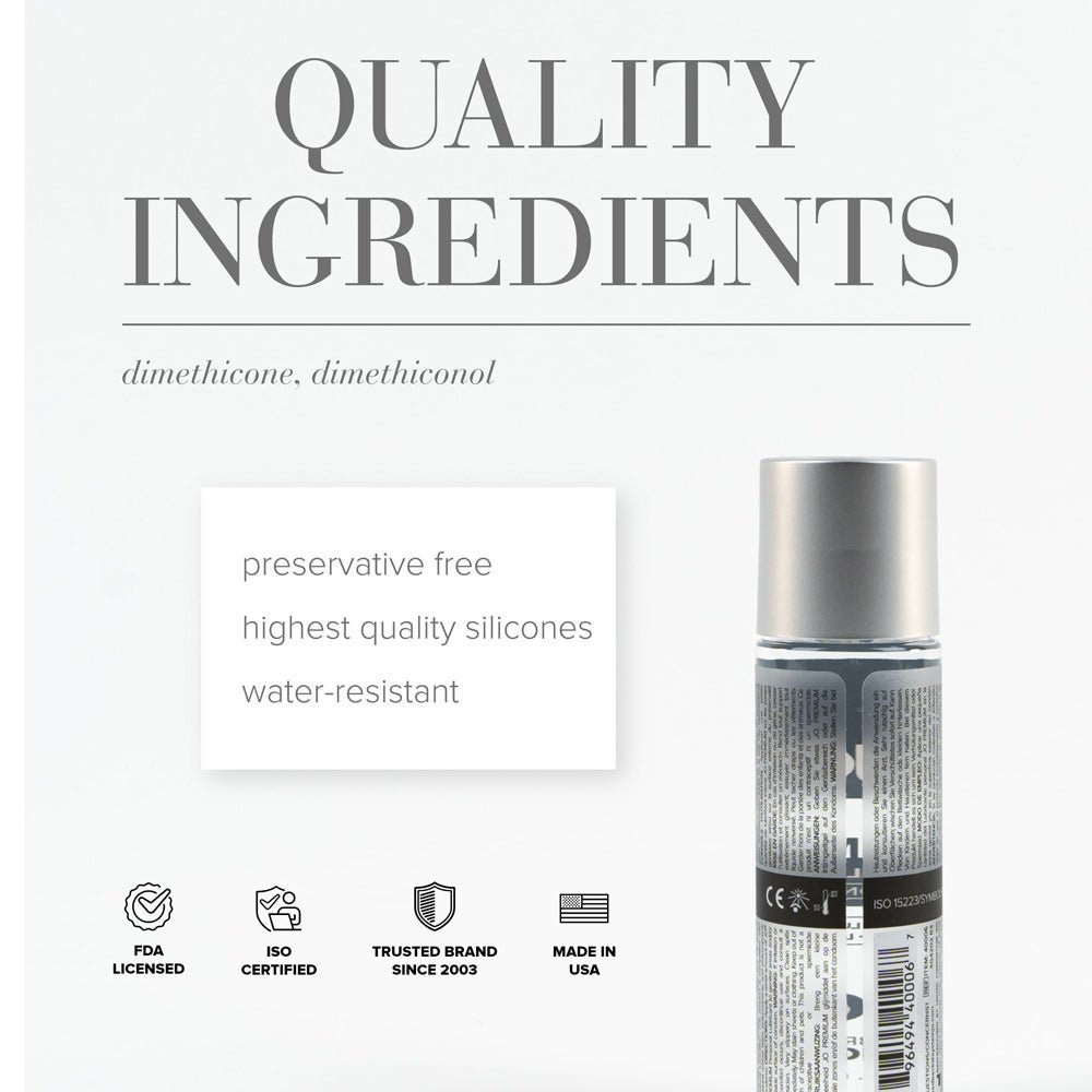 JO Premium Original Silicone-Based Lubricant 2 oz. - Image 2