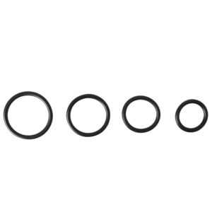 Alternative view of Sportsheets Rubber O-Ring 4-Pack Black