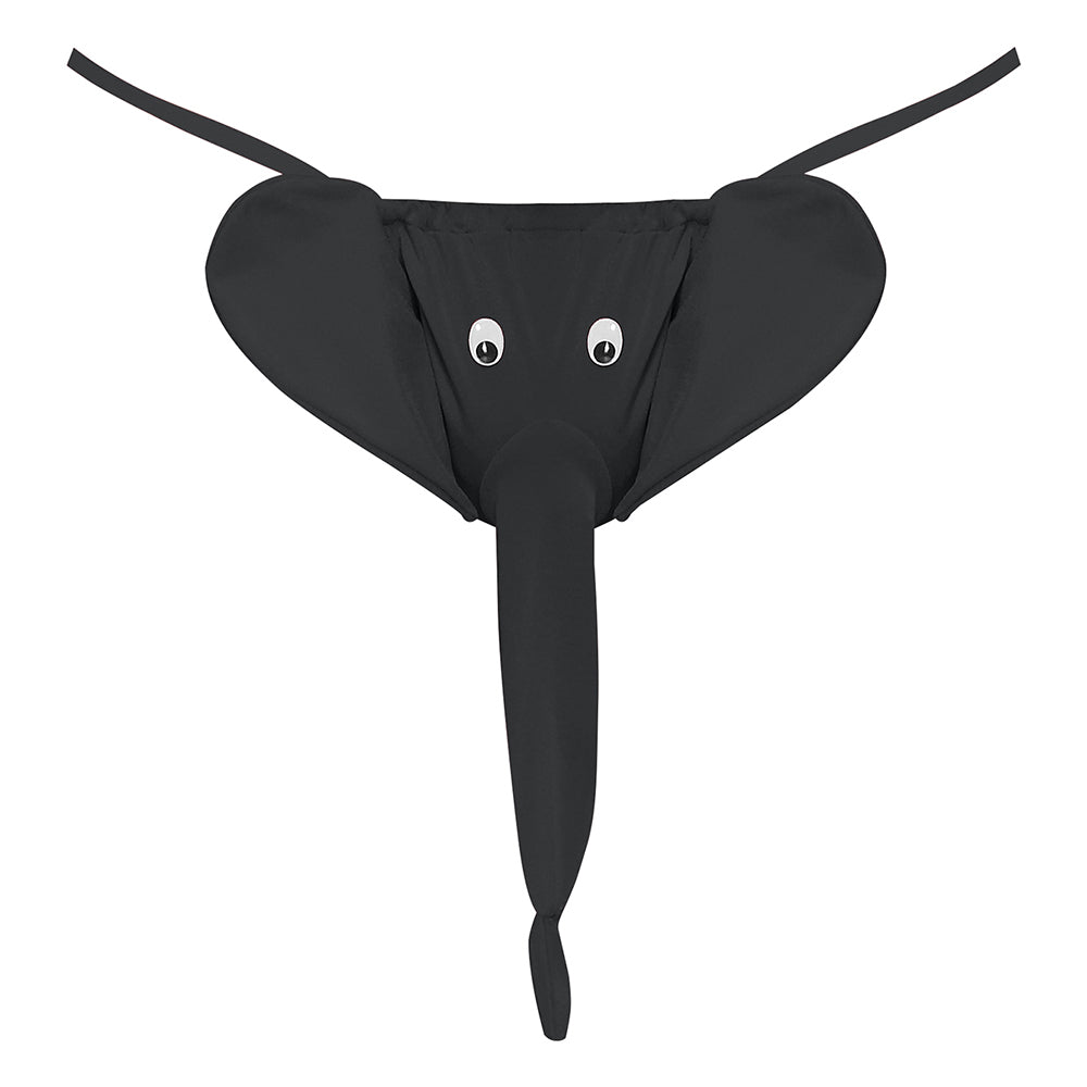 Male Power Squeaker Elephant G-String Black O/S - Image 2