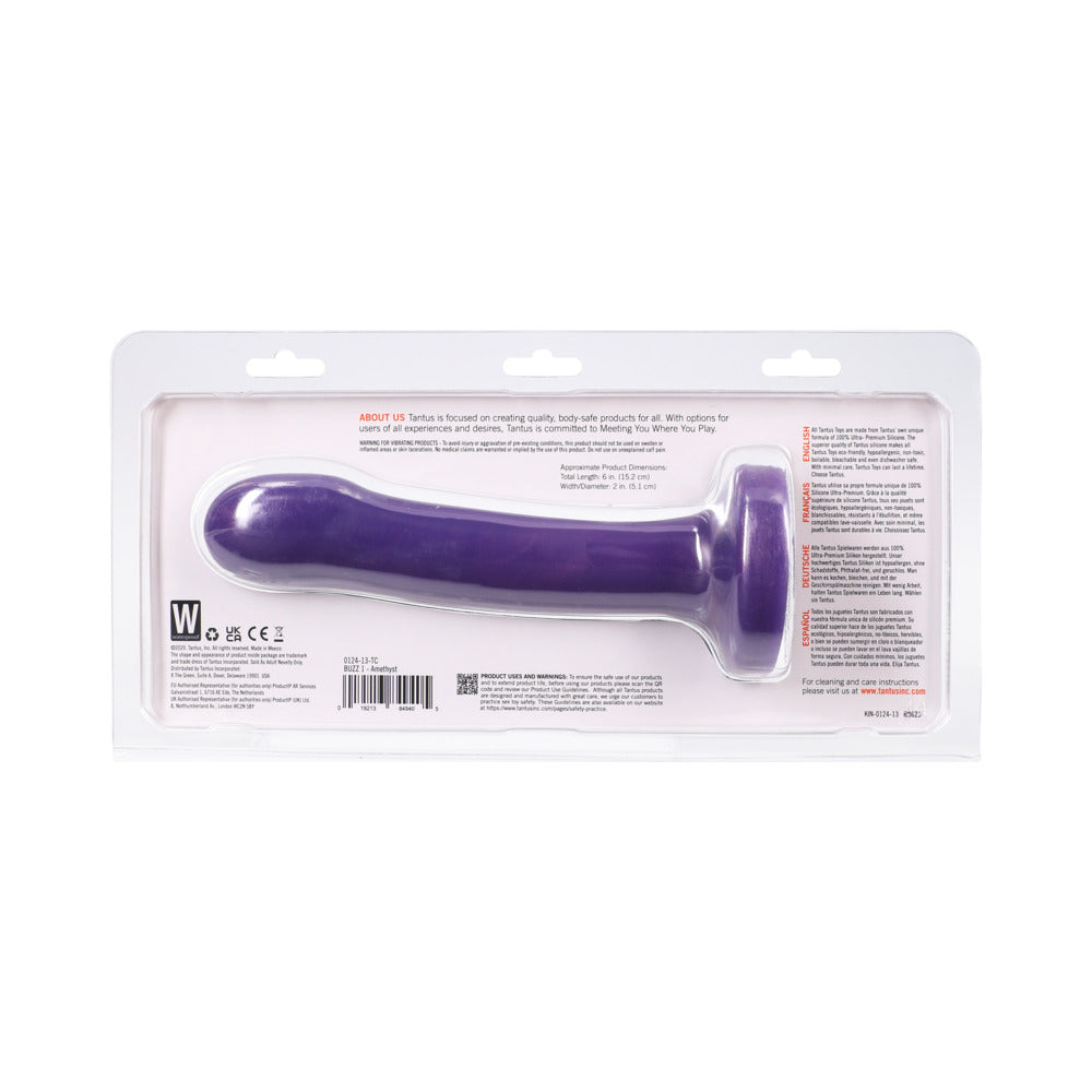 Tantus Buzz 1 Vibrating Dildo Amethyst - Image 7