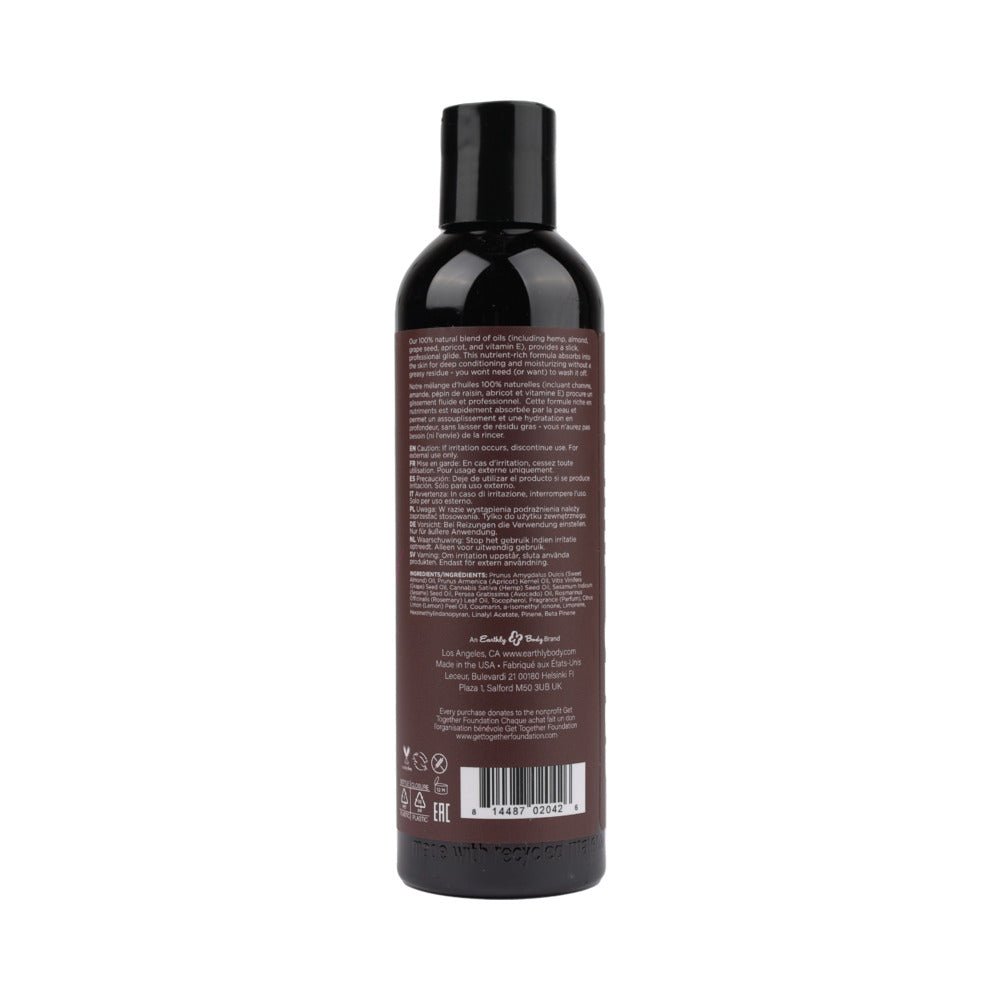 Earthly Body Hemp Seed Massage Oil Skinny Dip 8 oz. - Image 2