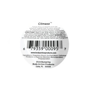 Alternative view of Body Action Climaxa (.5oz)