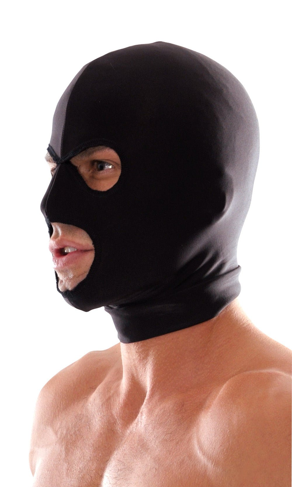 Fetish Fantasy Series Spandex 3-Hole Hood Black - Image 4