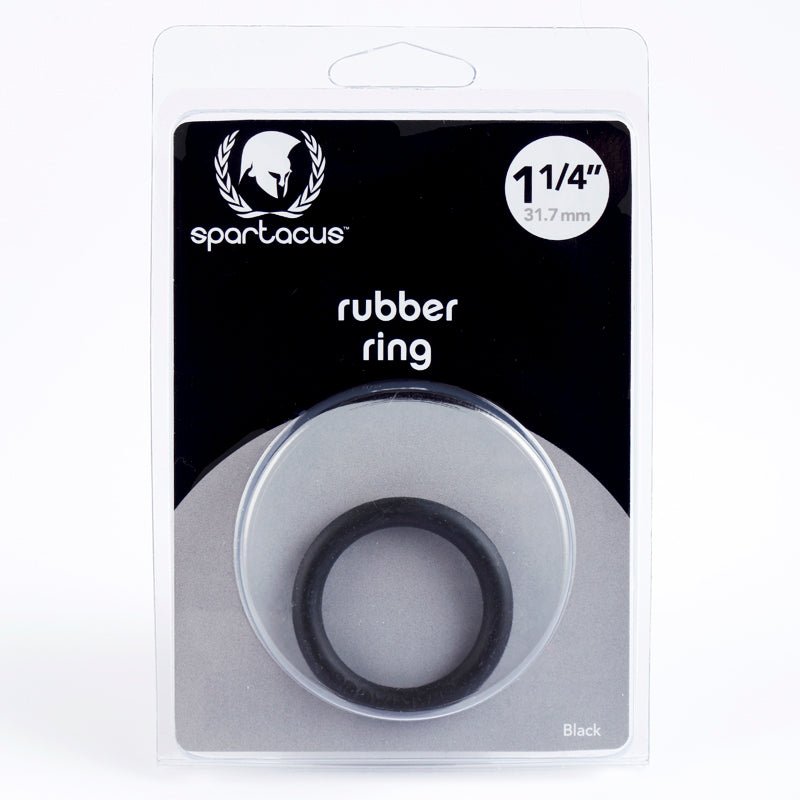 Spartacus Rubber Cock Ring 1.25in. (Black) - Image 2