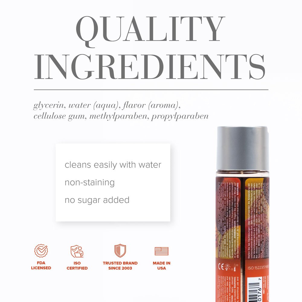 JO H2O Peachy Lips Flavored Water-Based Lubricant 4 oz. - Image 6