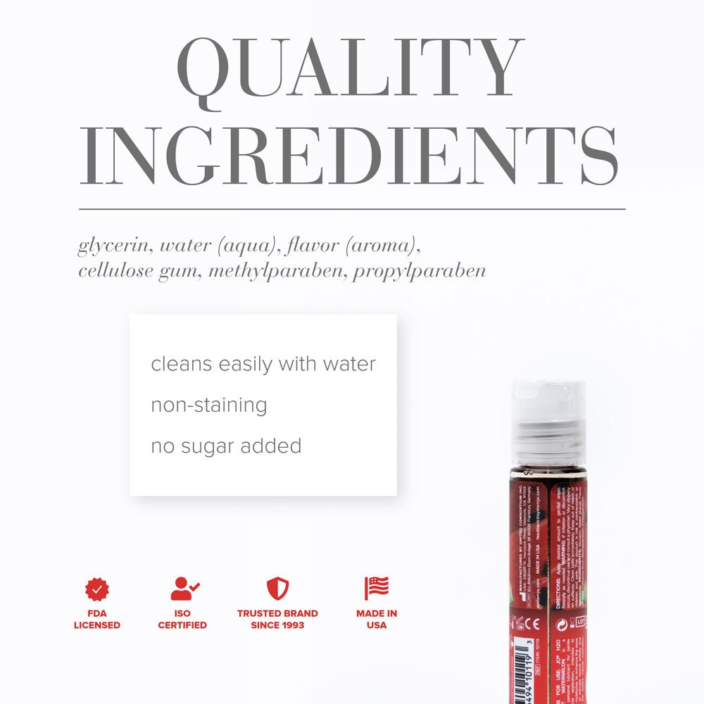 JO H2O Succulent Watermelon Flavored Water-Based Lubricant 1 oz. - Image 6