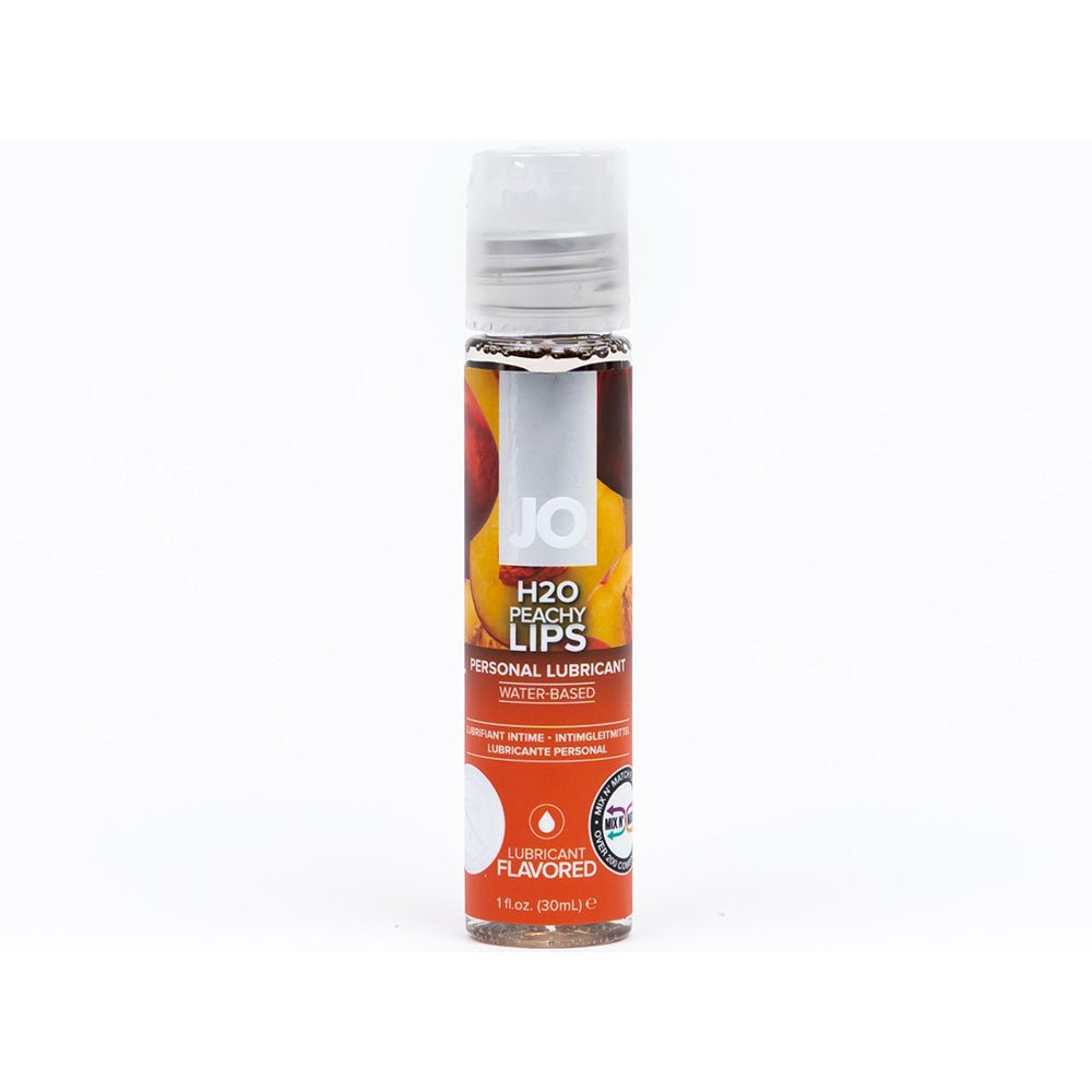 JO H2O Peachy Lips Flavored Water-Based Lubricant 1 oz. - Image 5