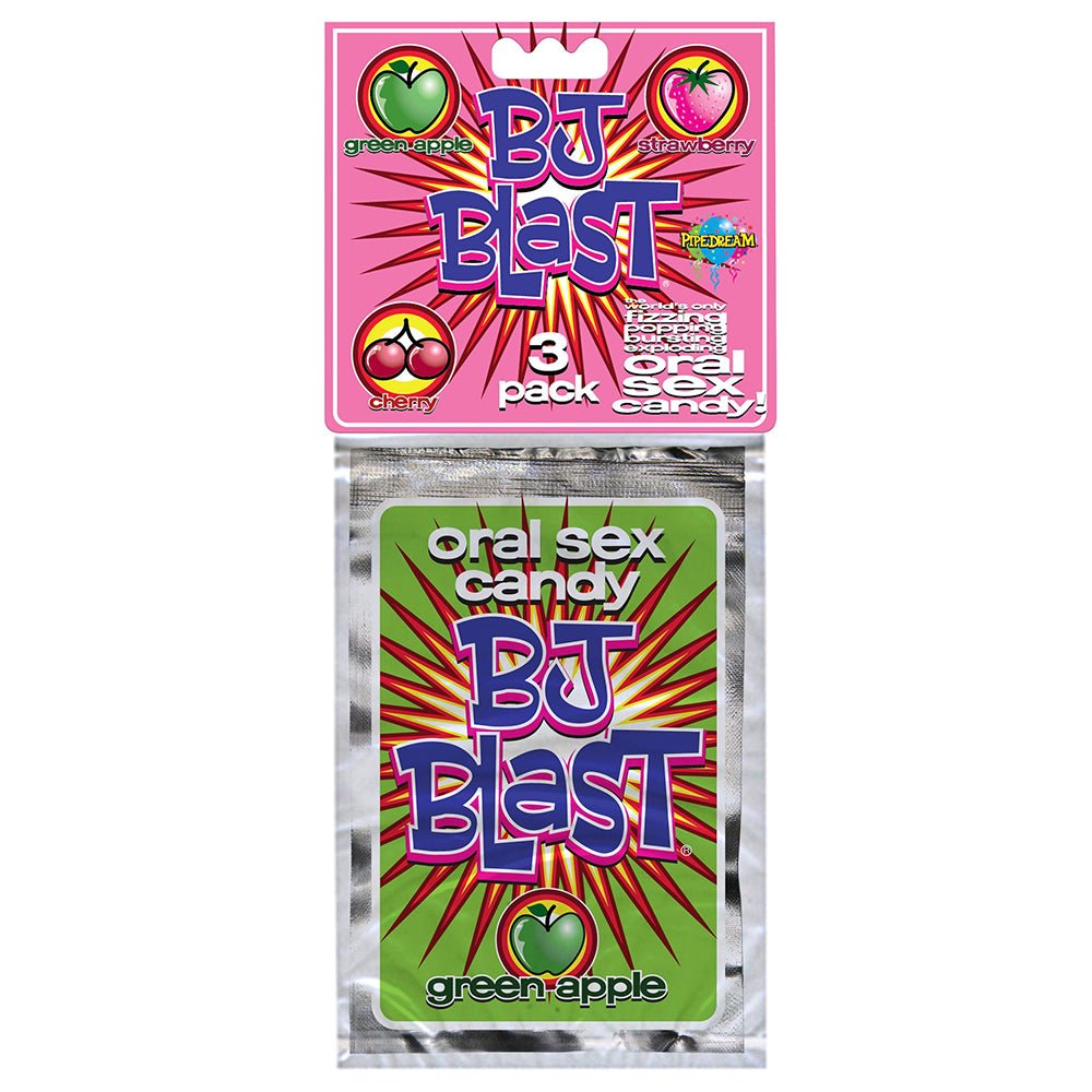BJ Blast Oral Sex Candy 3-Pack (Strawberry, Cherry & Green Apple) - Image 5