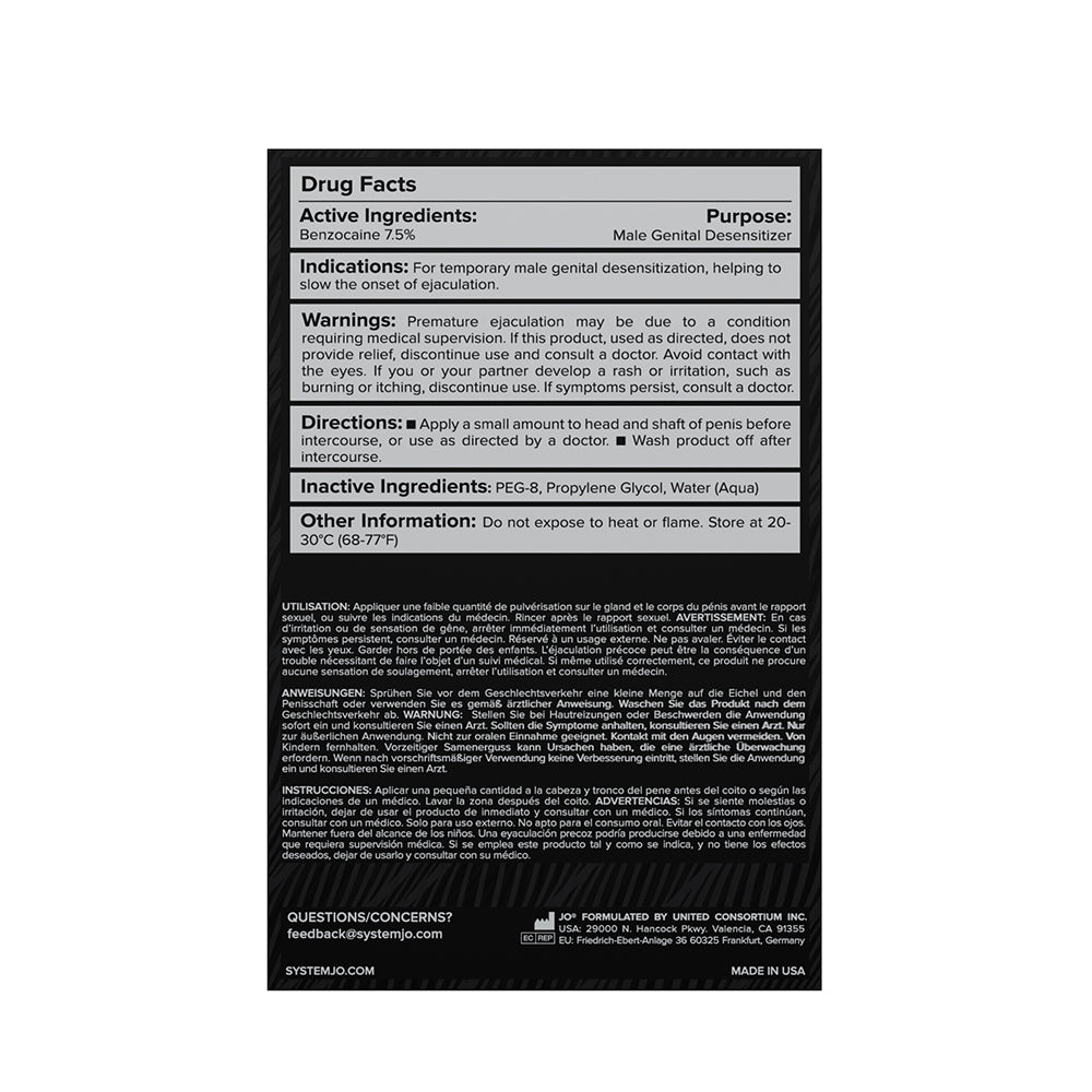 JO Prolonger Benzocaine Desensitizing Spray 2 oz. - Image 2