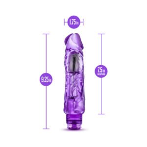 Naturally Yours Wild Ride Realistic 9 in. Vibrating Dildo Purple - Image 7