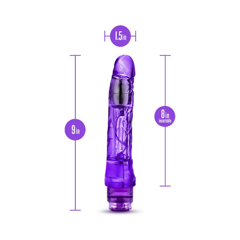 Naturally Yours Mambo Vibe Realistic 9 in. Vibrating Dildo Purple - Image 7