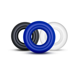 Stay Hard Donut Rings 3-Piece Cockring Set Assorted Colors - Image 3