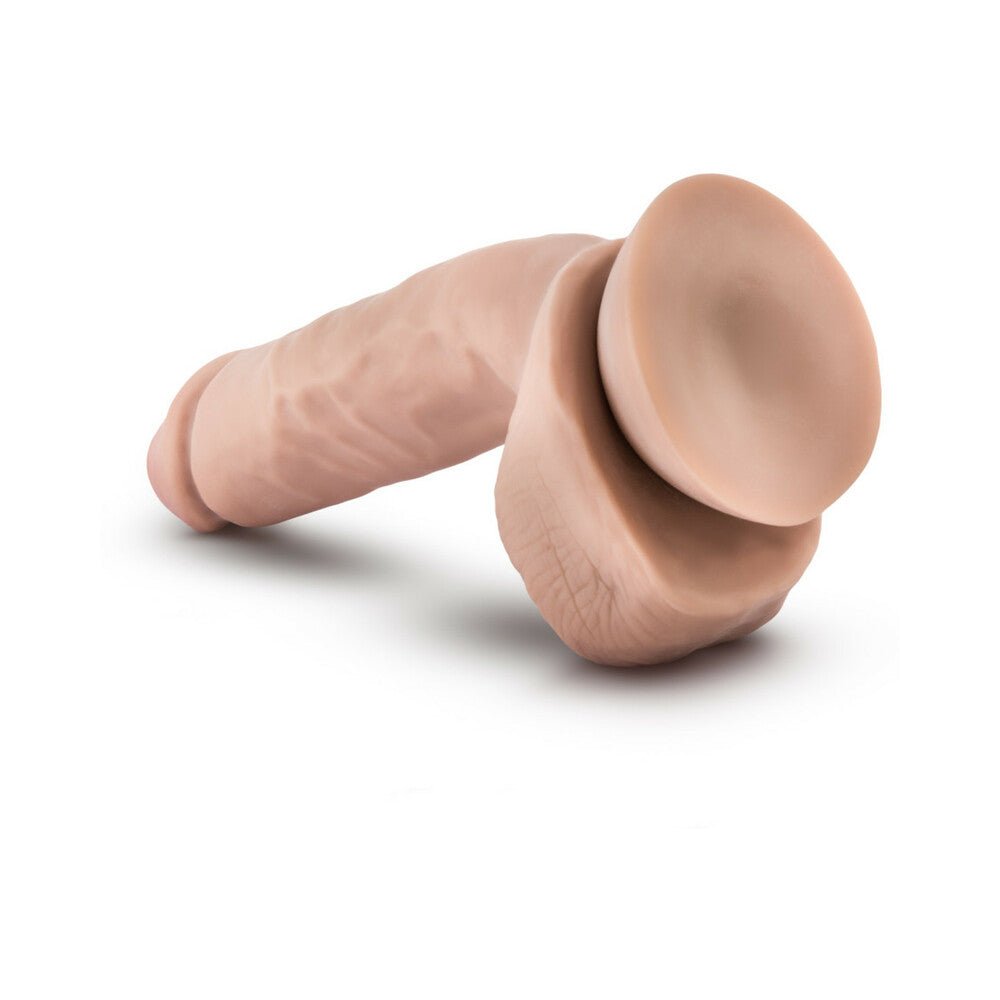 X5 Hard On 8.5 in. Dildo with Balls Beige - Image 4