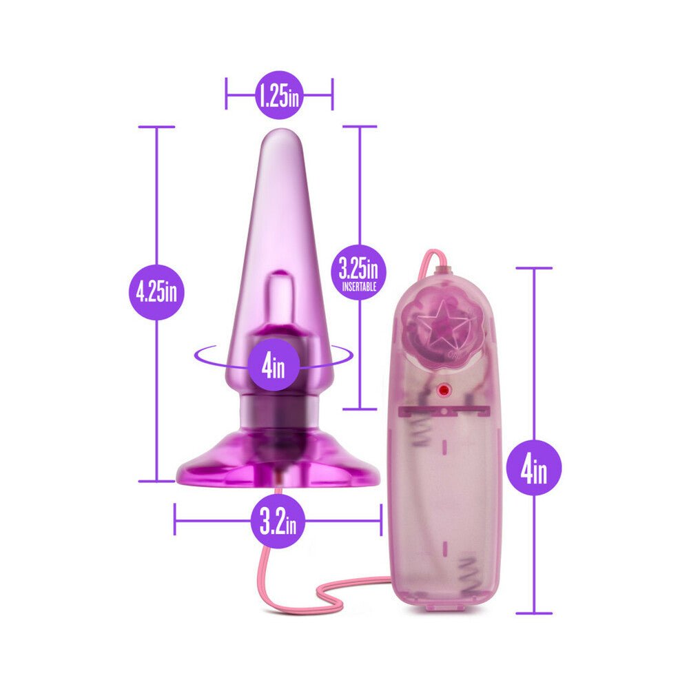 B Yours Basic Anal Pleaser Remote-Controlled Vibrating Anal Plug Pink - Image 6