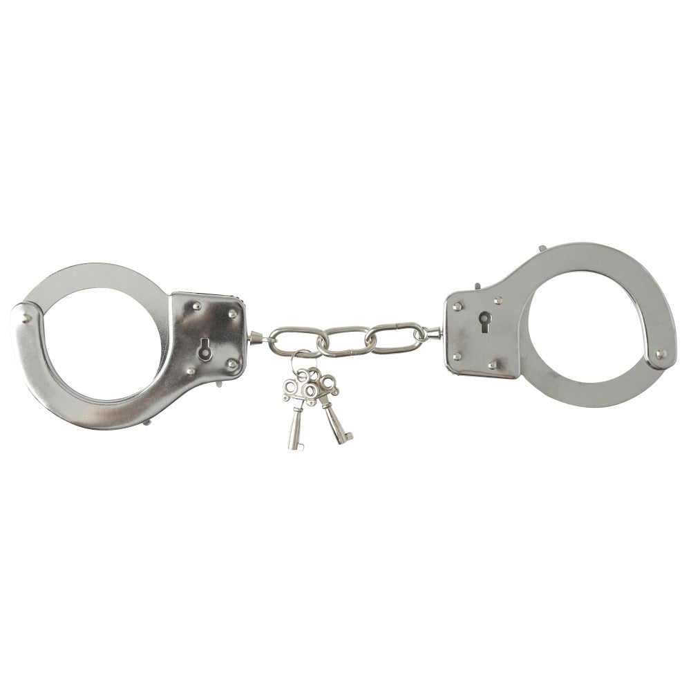 Sportsheets Sex & Mischief Metal Handcuffs with Quick Release - Image 2