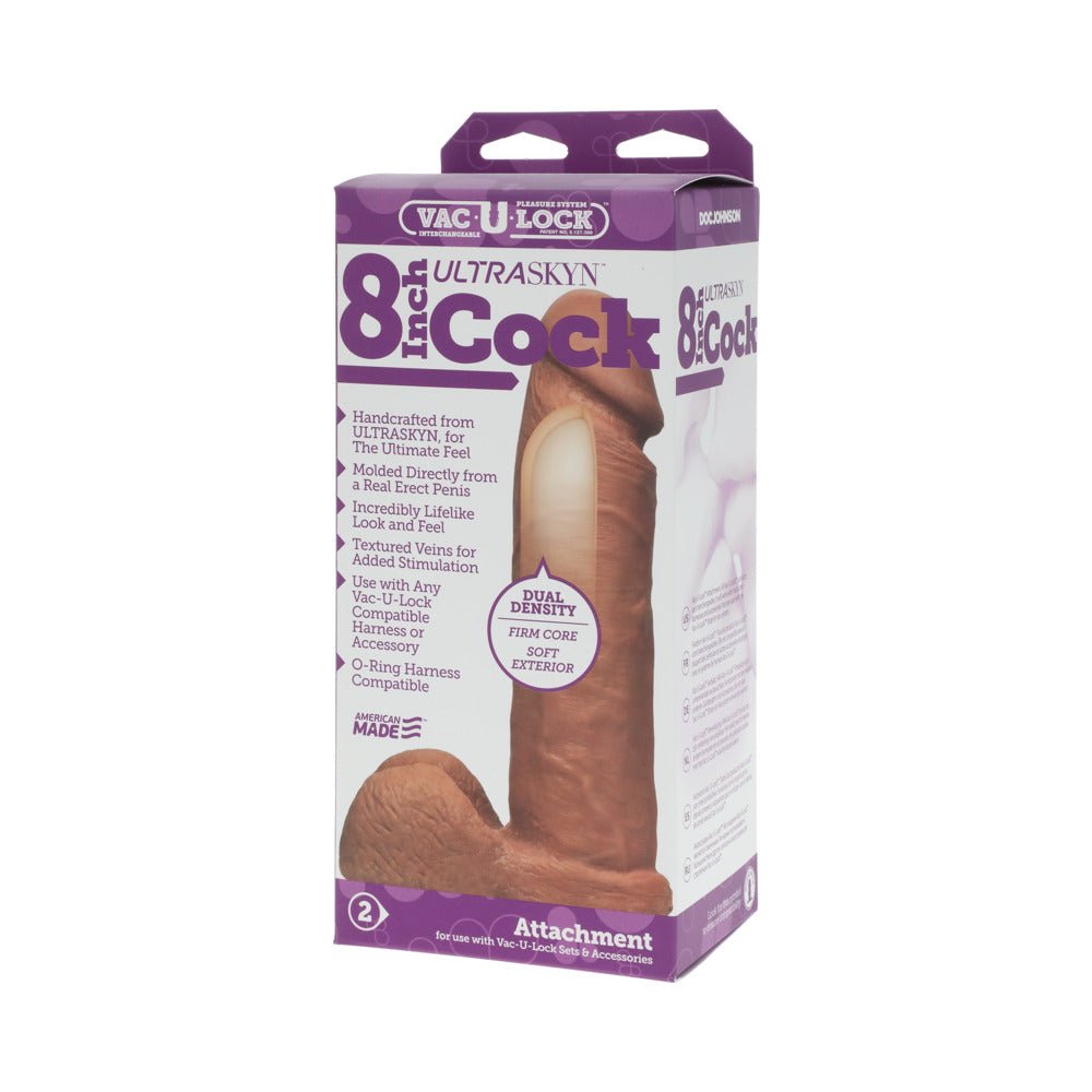 Vac-U-Lock - 8-Inch ULTRASKYN Cock Brown - Image 4