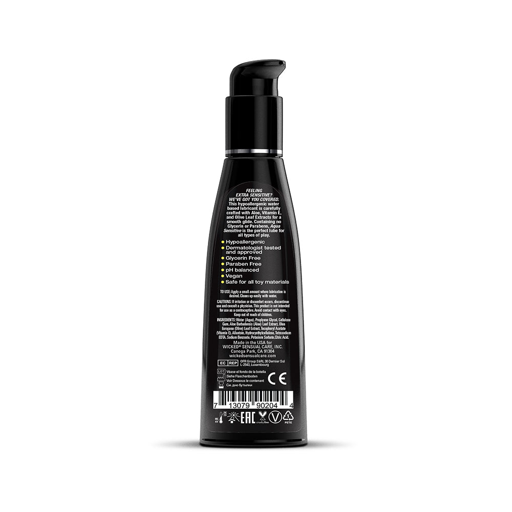 Wicked Aqua Sensitive Water-Based Lubricant 4 oz. - Image 2