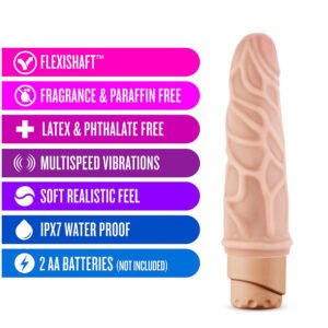 Dr. Skin Cock Vibe 3 Realistic 7.25 in. Vibrating Dildo Beige - Image 8