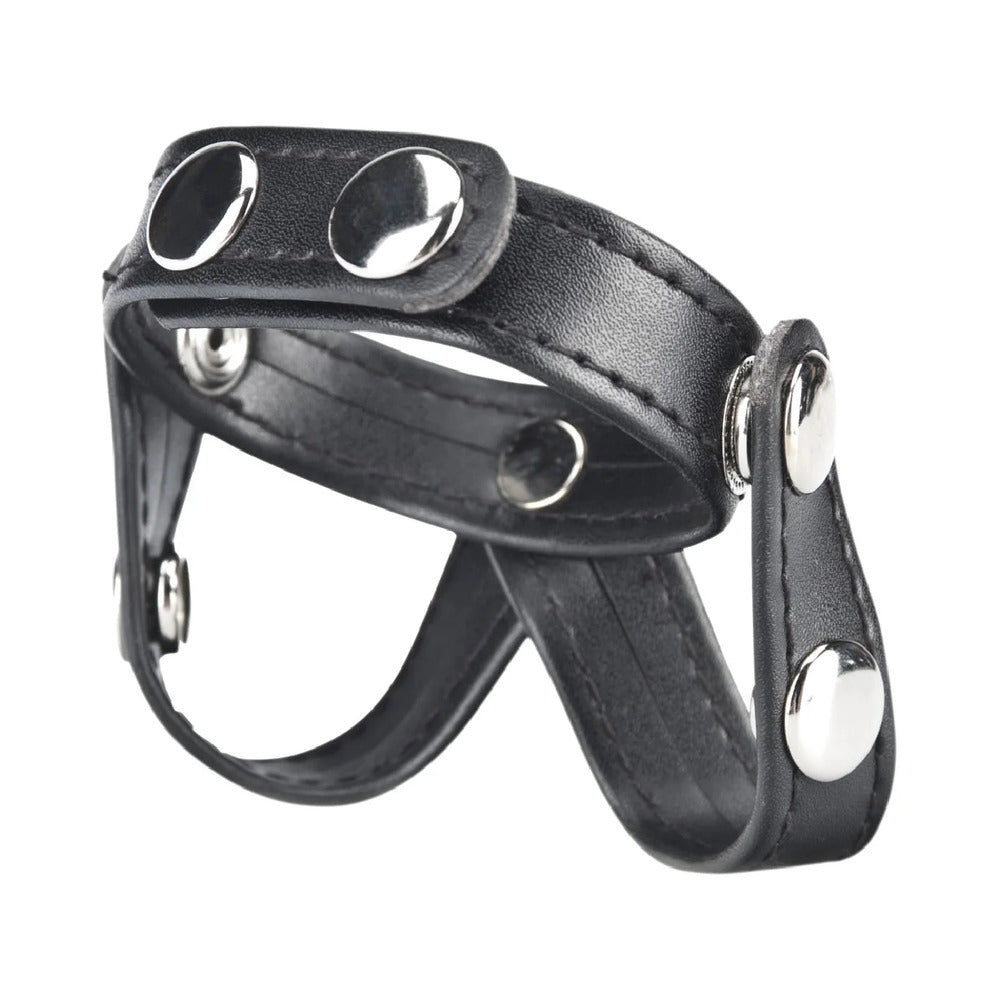 Blue Line C&B Gear V-style Cock Ring with Ball Divider - Image 2