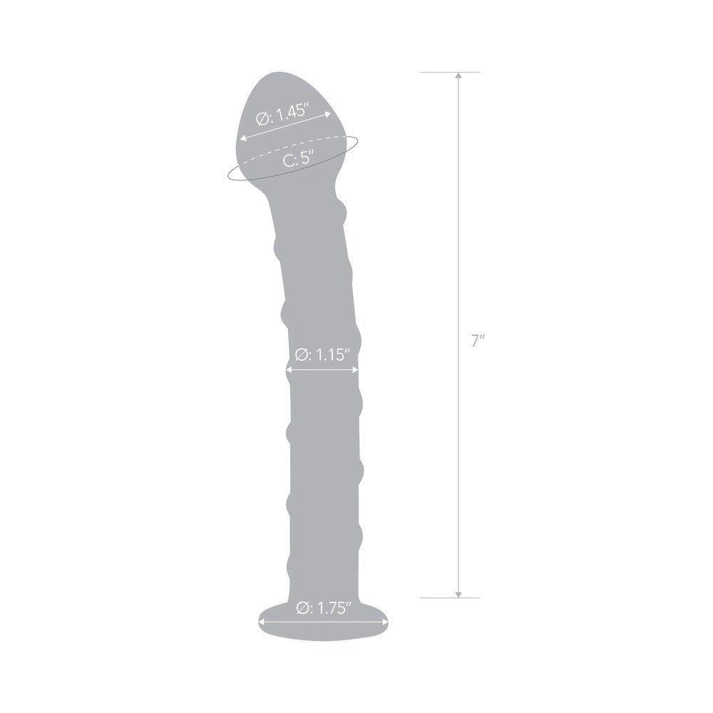 Glas 7.5 in. Blue Spiral Glass Dildo - Image 7
