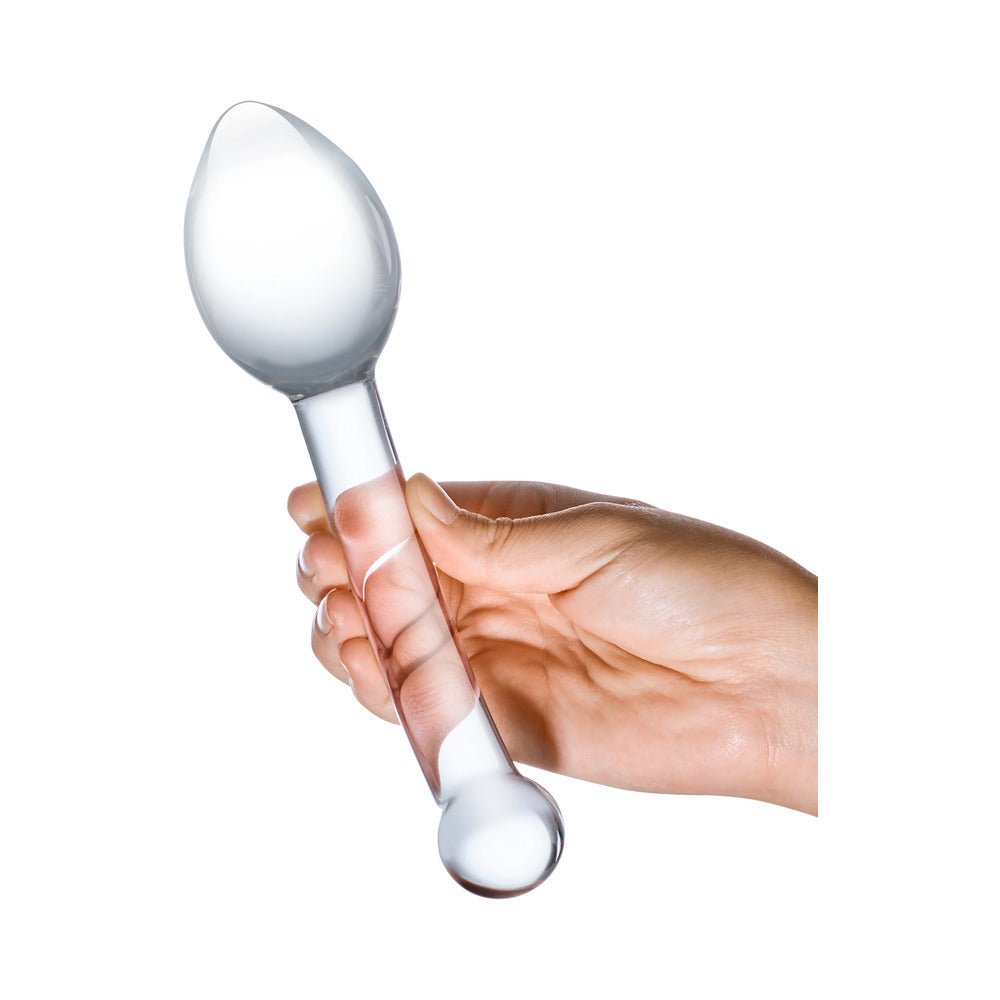 Glas 8 in. Pure Indulgence Anal Slider Prostate Stimulating Glass Dildo - Image 4