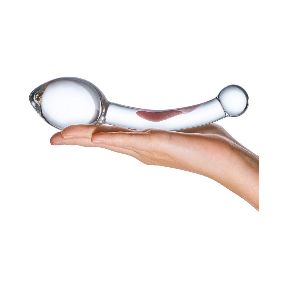 Glas 8 in. Pure Indulgence Anal Slider Prostate Stimulating Glass Dildo - Image 5