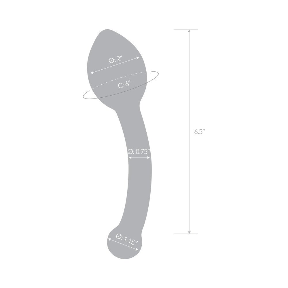 Glas 8 in. Pure Indulgence Anal Slider Prostate Stimulating Glass Dildo - Image 7
