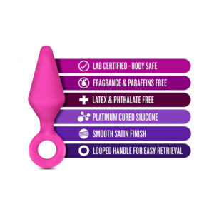 Luxe Candy Rimmer Small Silicone Anal Plug Pink - Image 3