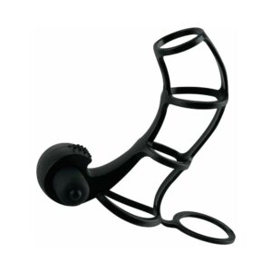 Alternative view of Fantasy X-tensions Vibrating Deluxe Silicone Power Cage Black