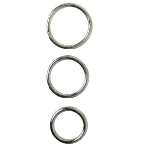 Alternative view of Sportsheets Metal O-Ring 3-Pack Silver