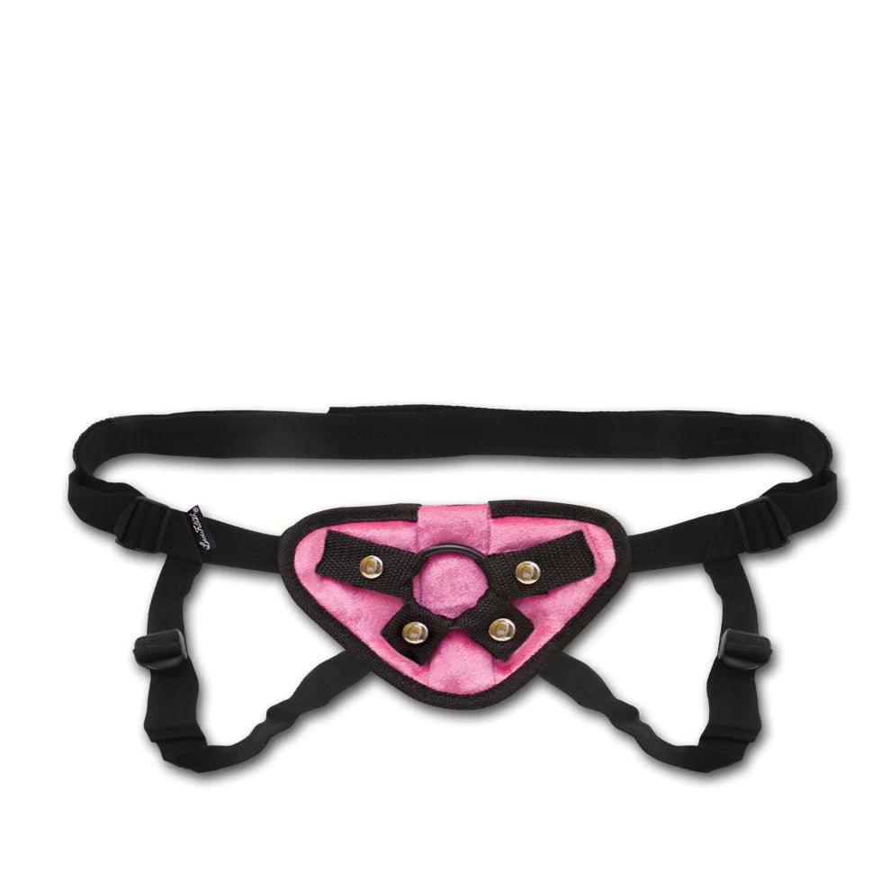 Lux Fetish Neoprene Strap-On Harness Pink - Image 3