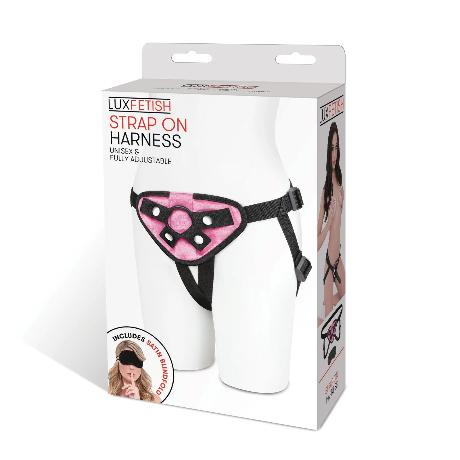 Lux Fetish Neoprene Strap-On Harness Pink - Image 8
