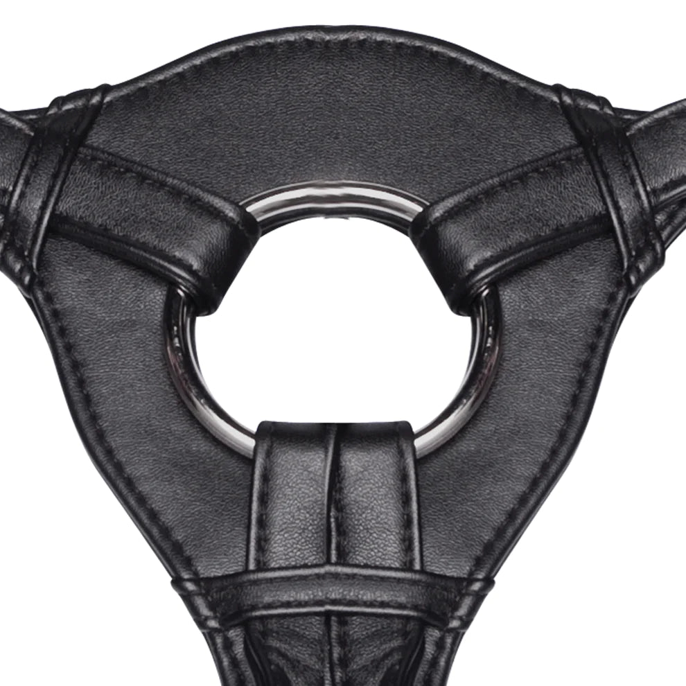 Lux Fetish Patent Leather Strap-On Harness Black - Image 3