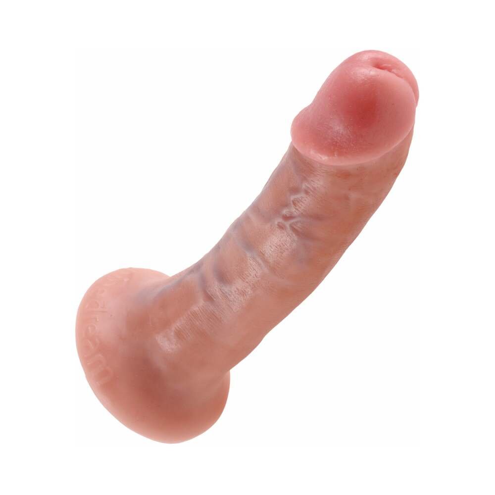 King Cock 6 in. Cock Realistic Dildo With Suction Cup Beige - Image 3