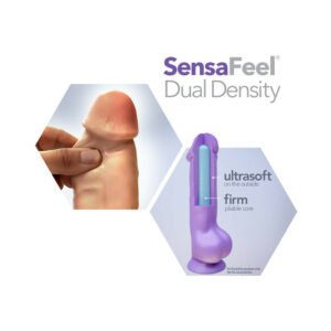 Au Naturel 7 in. Sam Posable Dual Density Dildo with Balls Beige - Image 7
