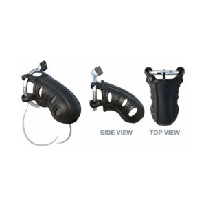 Fantasy C-Ringz Hardcore Silicone Cock Blocker Locking Chastity Cage Black - Image 6