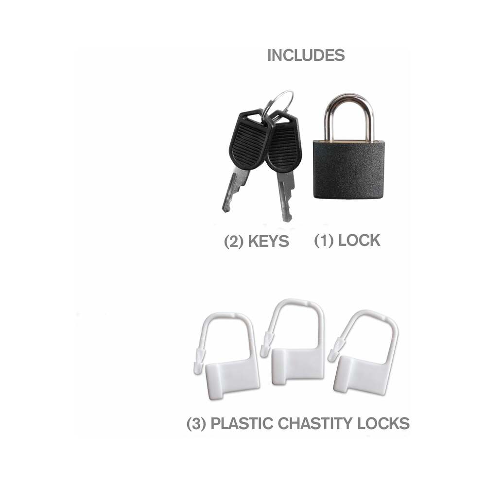 Fantasy C-Ringz Hardcore Silicone Cock Blocker Locking Chastity Cage Black - Image 7