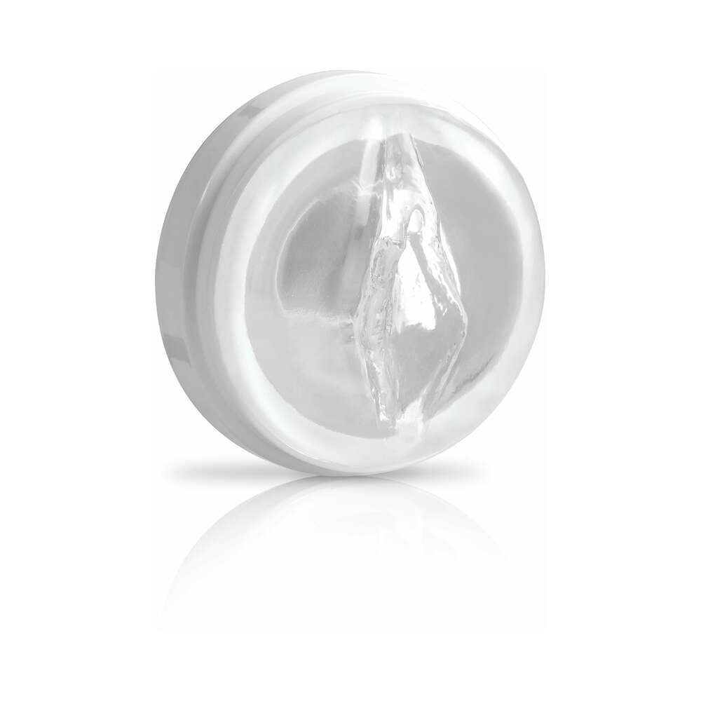 PDX Mega-Bator Pussy Rotating Thrusting Stroker With Suction Cup Clear/White - Image 4