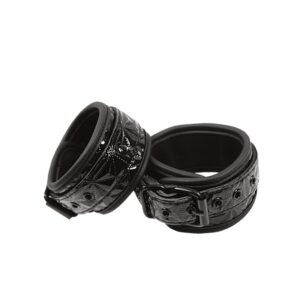 Alternative view of Sinful Vinyl Wrist Cuffs Black