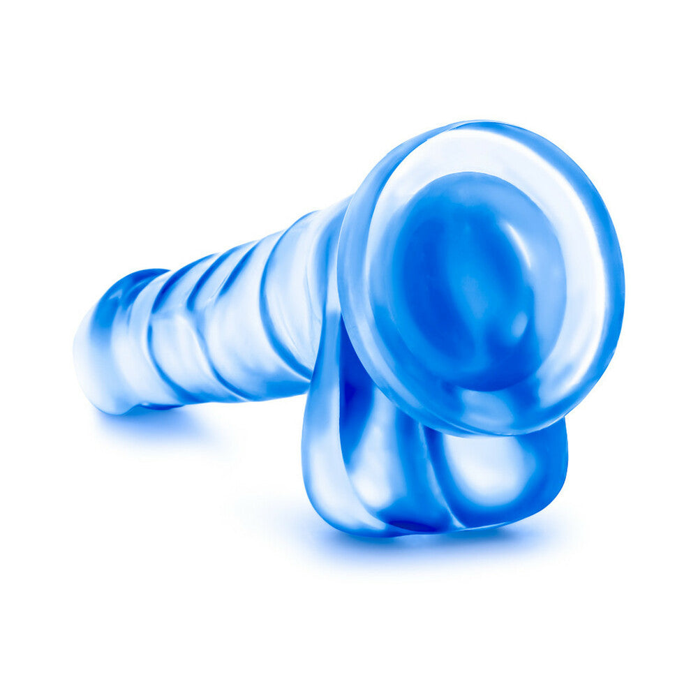 B Yours Sweet ''n Hard 4 Realistic 7 in. Dildo with Balls Blue - Image 4