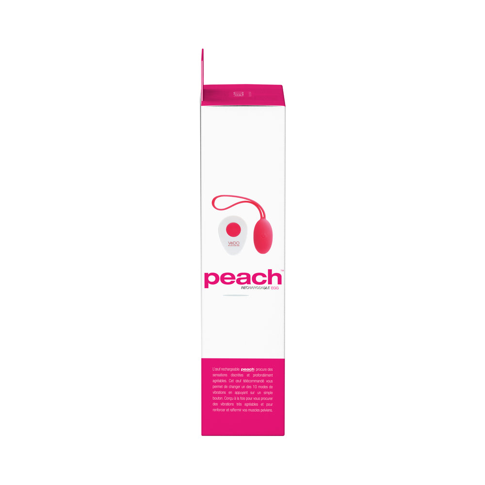 VeDO Peach Rechargeable Egg Vibe - Foxy Pink - Image 8