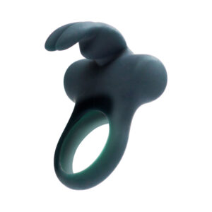 Alternative view of VeDO Frisky Bunny Rechargeable Vibrating Ring - Black Pearl