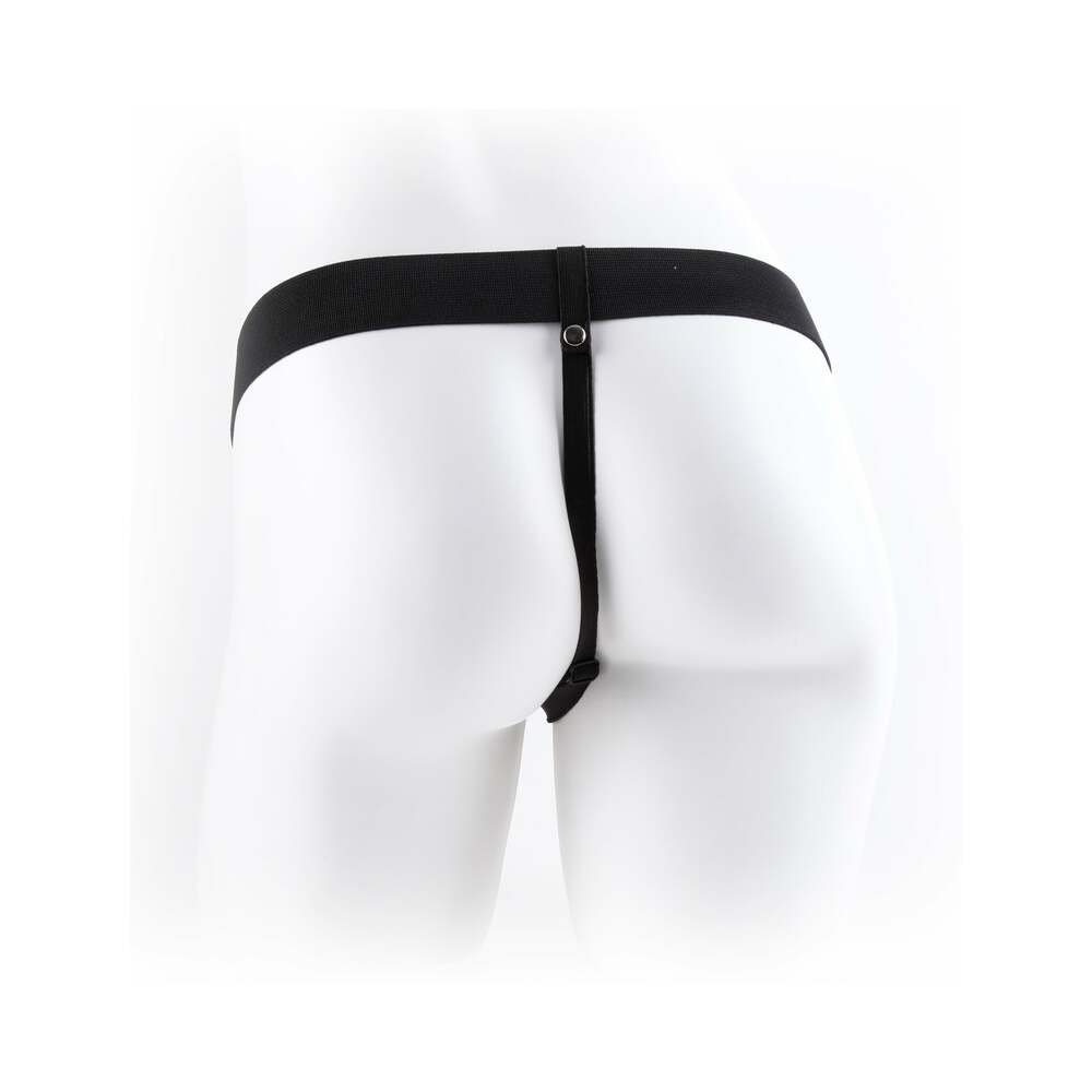 Fetish Fantasy Series 9 in. Hollow Strap-On with Balls Brown/Black - Image 5