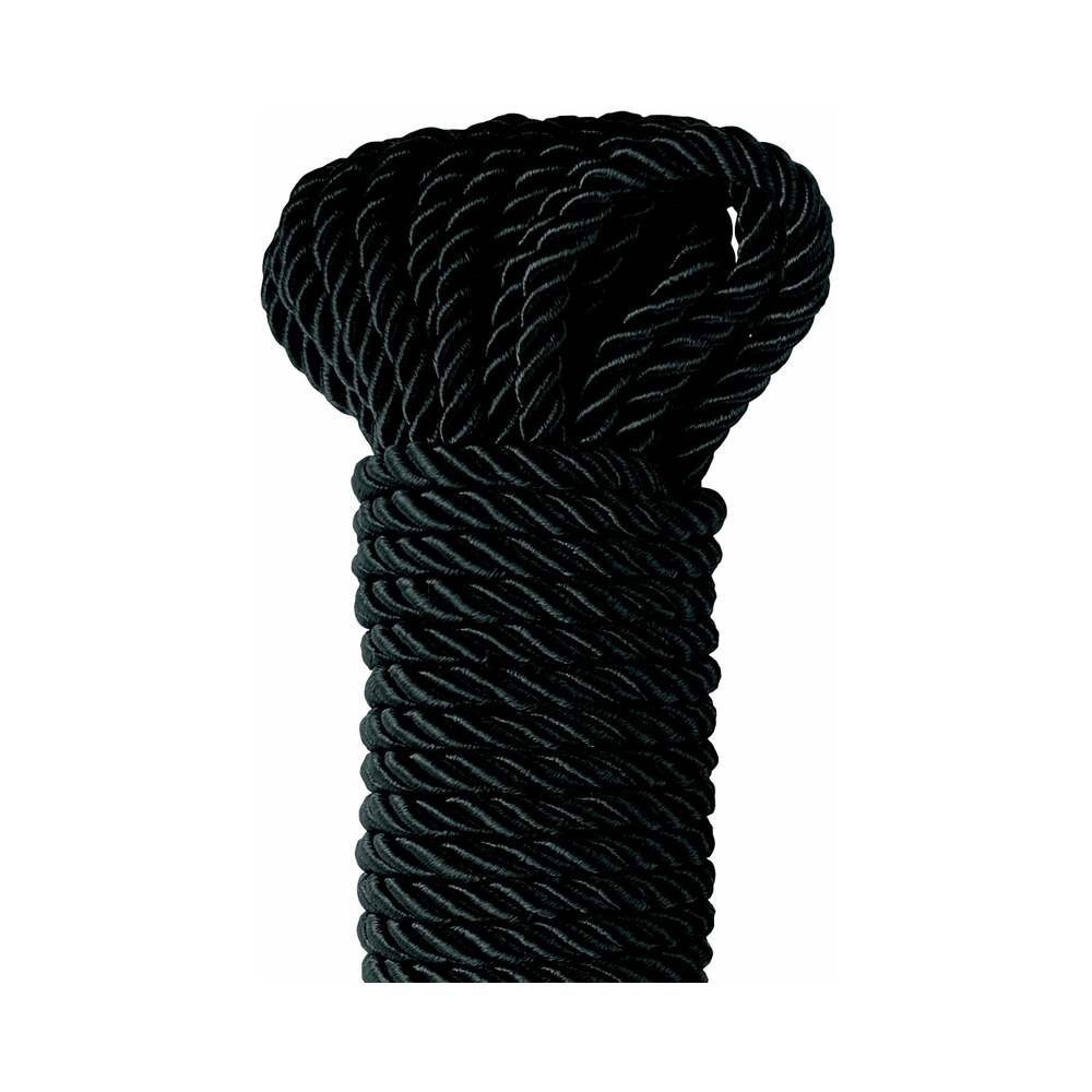 Fetish Fantasy Series Deluxe Silk Rope 9.75 m / 32 ft. Black - Image 2