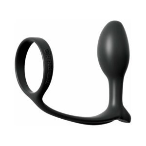 Alternative view of Anal Fantasy Collection Silicone Ass-Gasm Cock Ring Beginner''s Plug Black