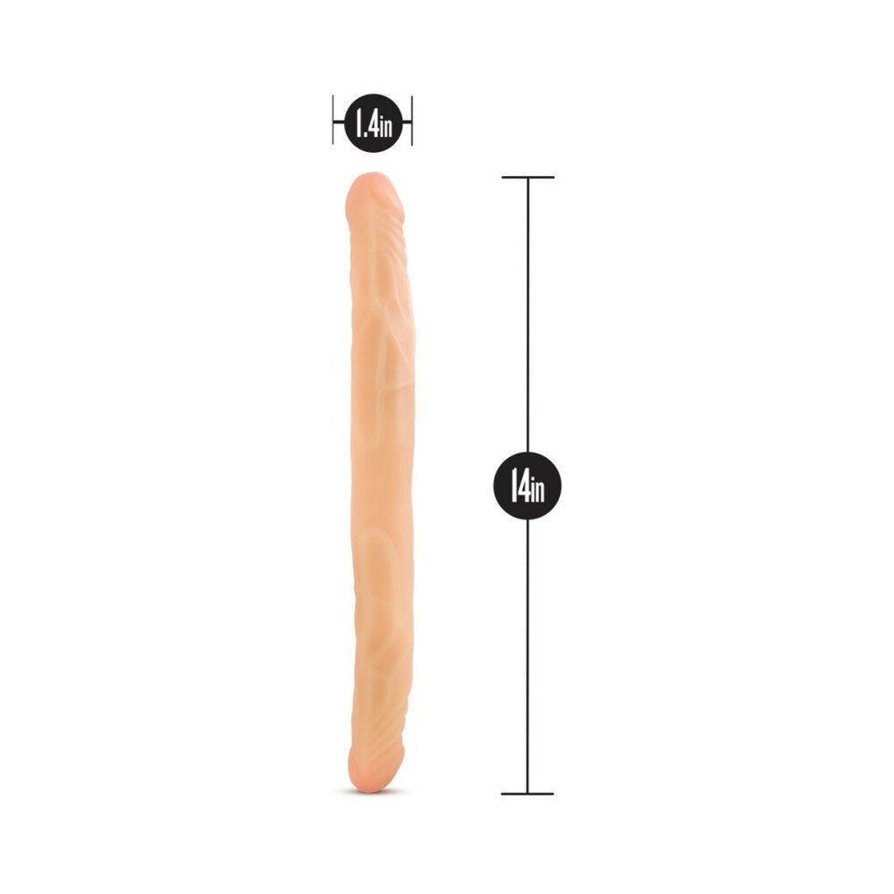 B Yours 14 in. Double Dildo Beige - Image 6